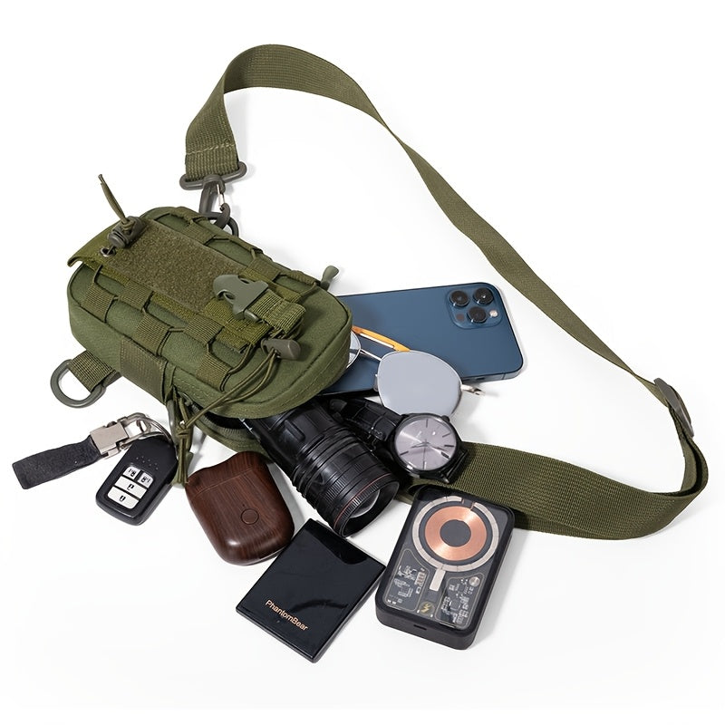 Men'S Tactical Chest Bag | Multi-Functional, Oxford Material, Ideal for Outdoor Activities, Commuting, Cycling, and Mobile Storage