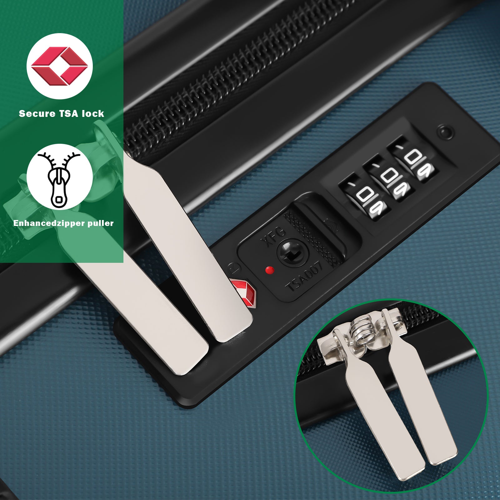 Luggage Sets 3 Piece Lightweight Hard Shell Suitcase Set TSA Lock Spinner Wheels