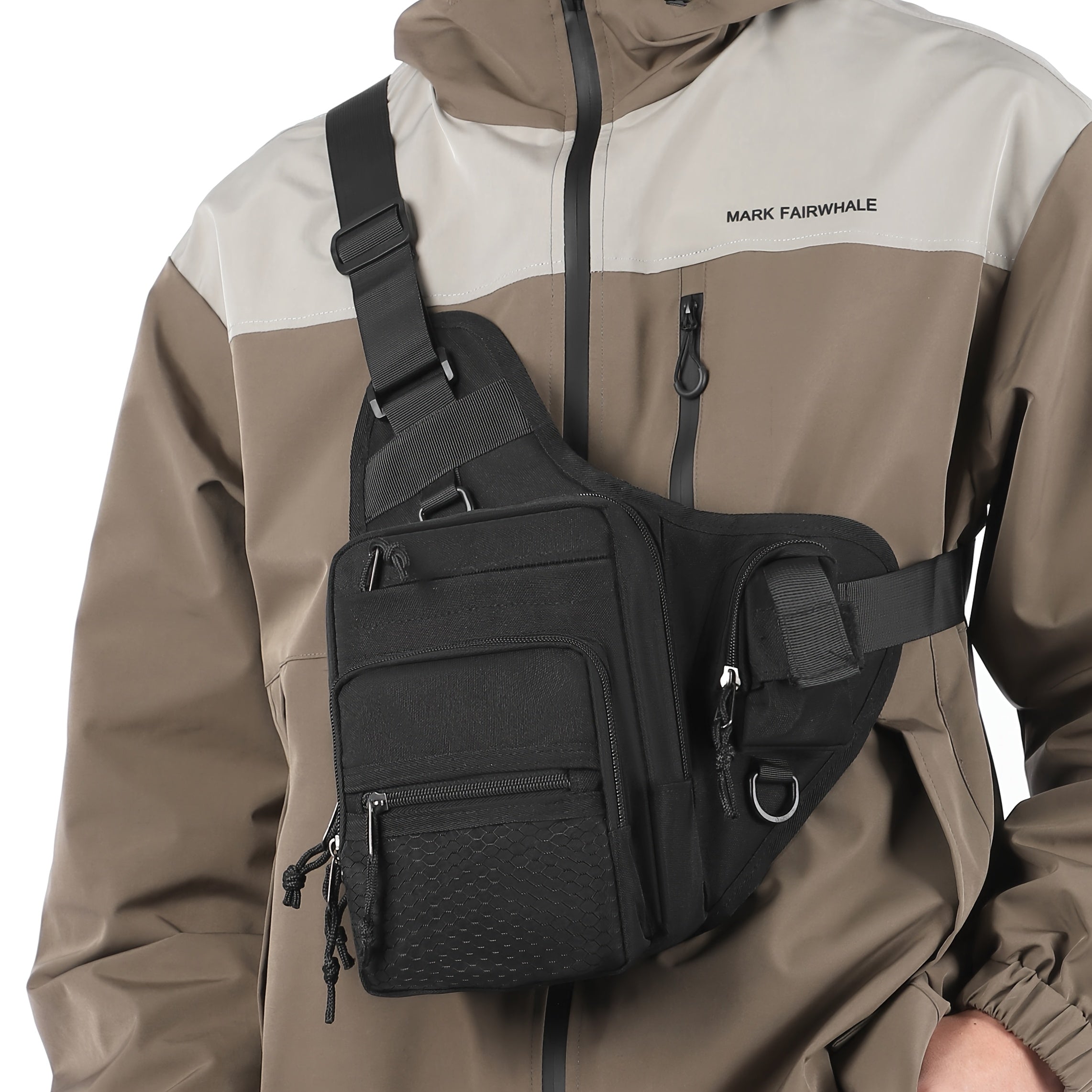 Men's Chest Bag - Fashionable Multi-Compartment Large Capacity Outdoor Commuter Tactical Chest Bag