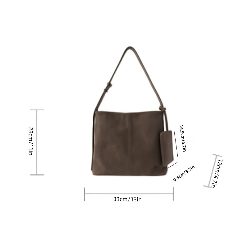 Moonlight Tote Bag for Women, Large Capacity, Relaxed and Elegant Style, Commuter Shoulder and Crossbody Bag. Fashionable and Sophisticated Small Bag Charm. Niche Tote Bag, Solid Color Shoulder Bag