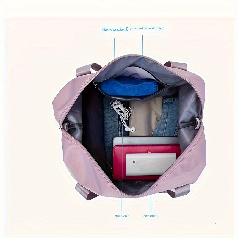 Popular And Expandable Luggage Bags With Large Capacity And Dry-wet Separation Storage, Business Trip Fitness Bags