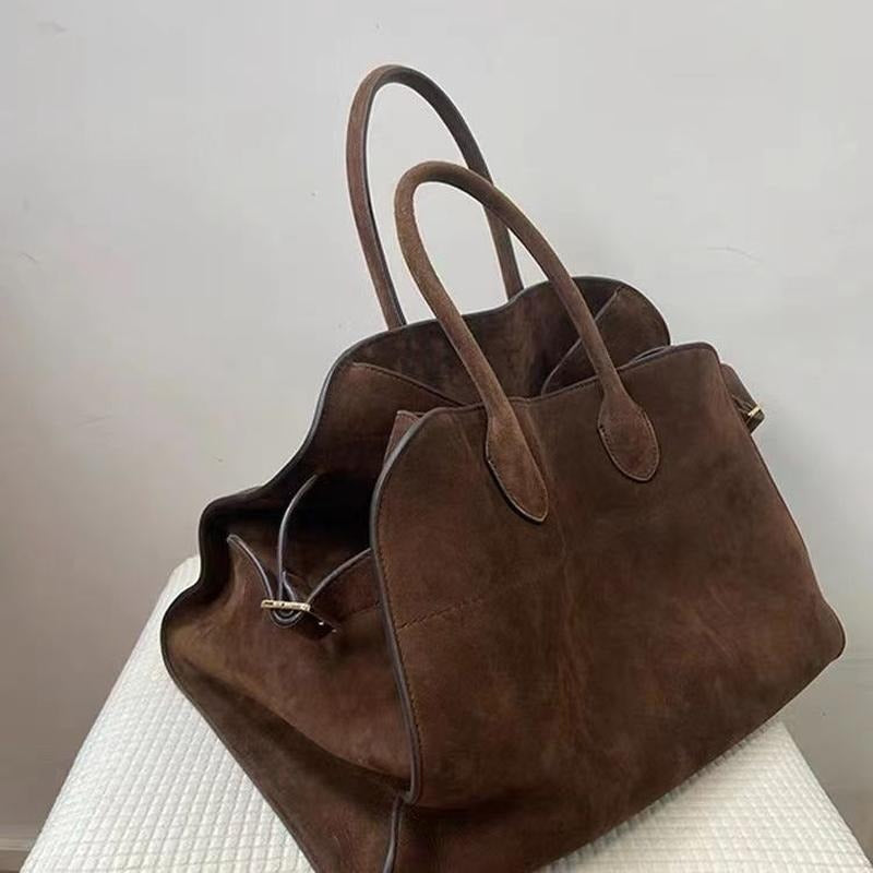 Women's Large Capacity Tote Bag Compatible for Office, Travel & Daily Use - Elegant Brown Zipper Handbag, Durable Polyester Work Bag with Spacious Interior