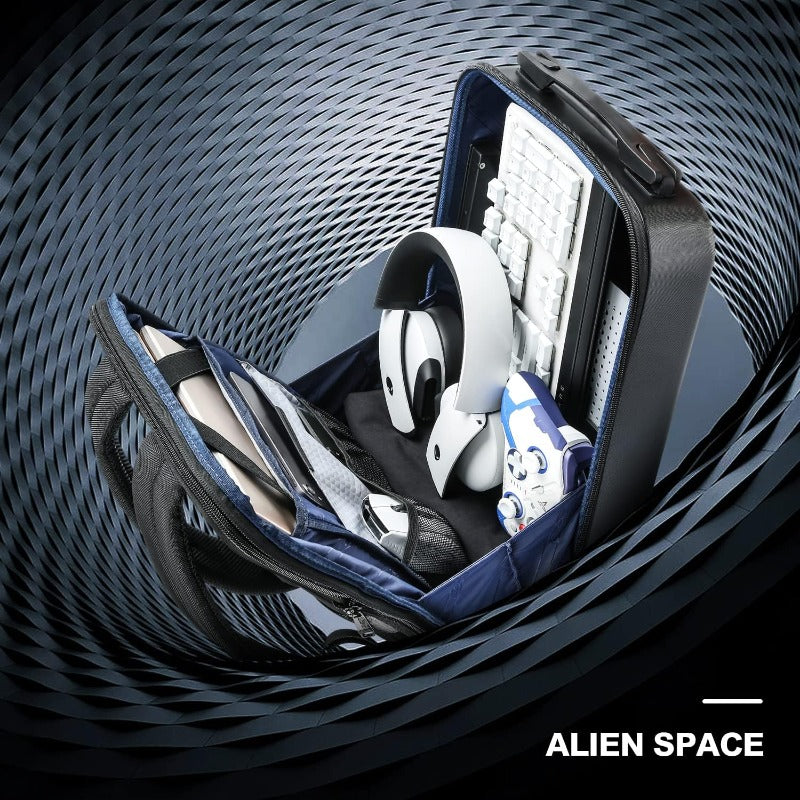 Hard Shell Laptop Backpack for Men | 17.3 inch Gaming Backpack, Anti Theft, Expansion, Light Slim, Black, USB, 15.6 Rucksack