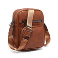 Men's Leather Crossbody Bag for Men - Adjustable Shoulder Wallet with Strap, Business & Casual Hands-Free Use
