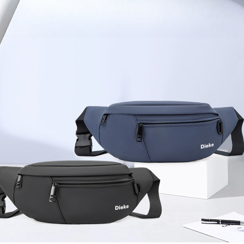 1pc Large-Capacity Lightweight Belt Bag with Multi-Layer Compartments & Adjustable Strap - Hands-Free Messenger Bag