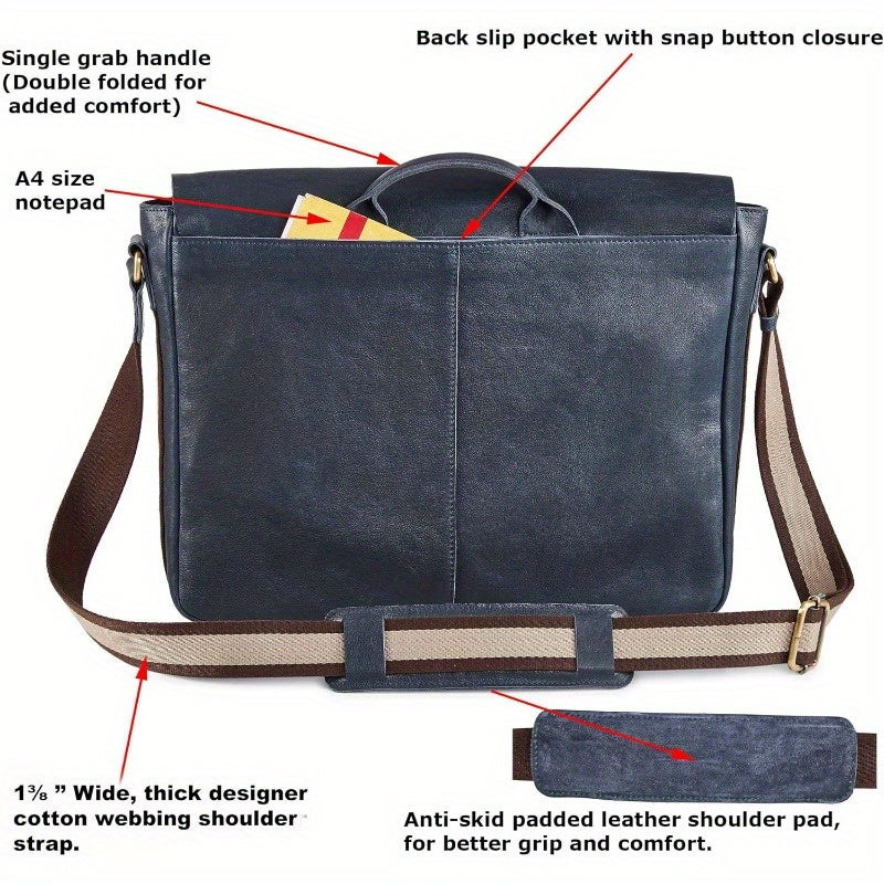 Handmade Real Leather Laptop Bag