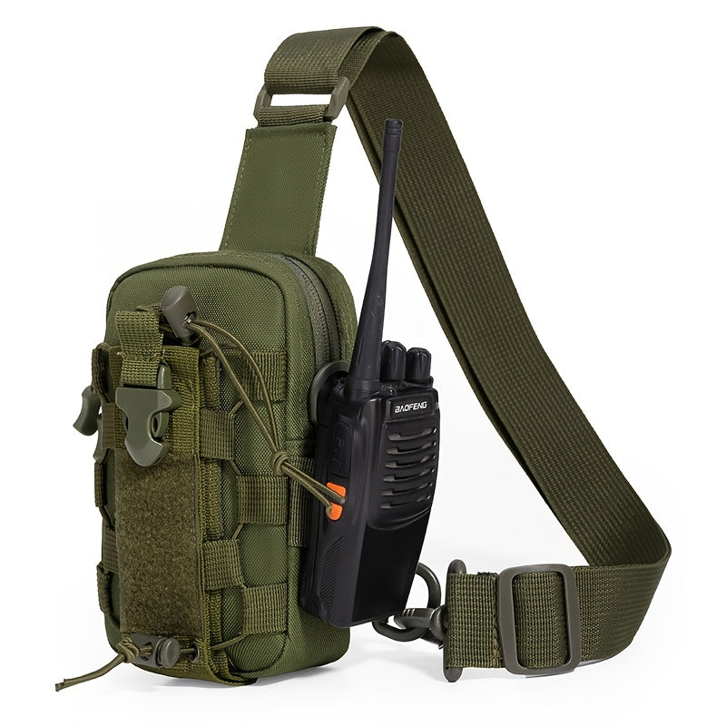 Men'S Tactical Chest Bag | Multi-Functional, Oxford Material, Ideal for Outdoor Activities, Commuting, Cycling, and Mobile Storage