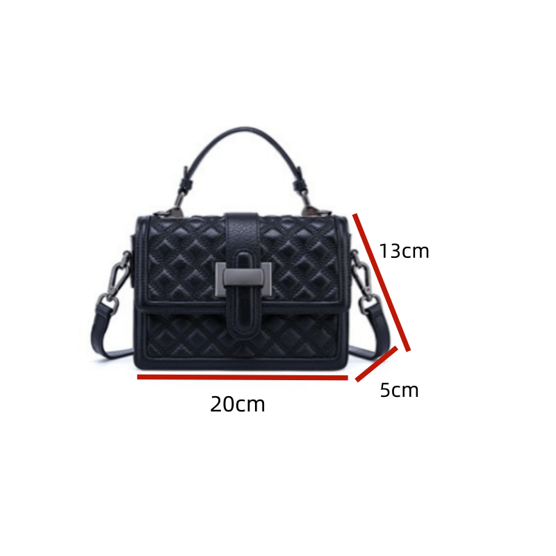 Single Shoulder Bag Handbag Crossbody Bag Women's Bag Summer Top Layer Genuine Leather Handbag Trendy Fashion Versatile Textured Quilted Crossbody Bag