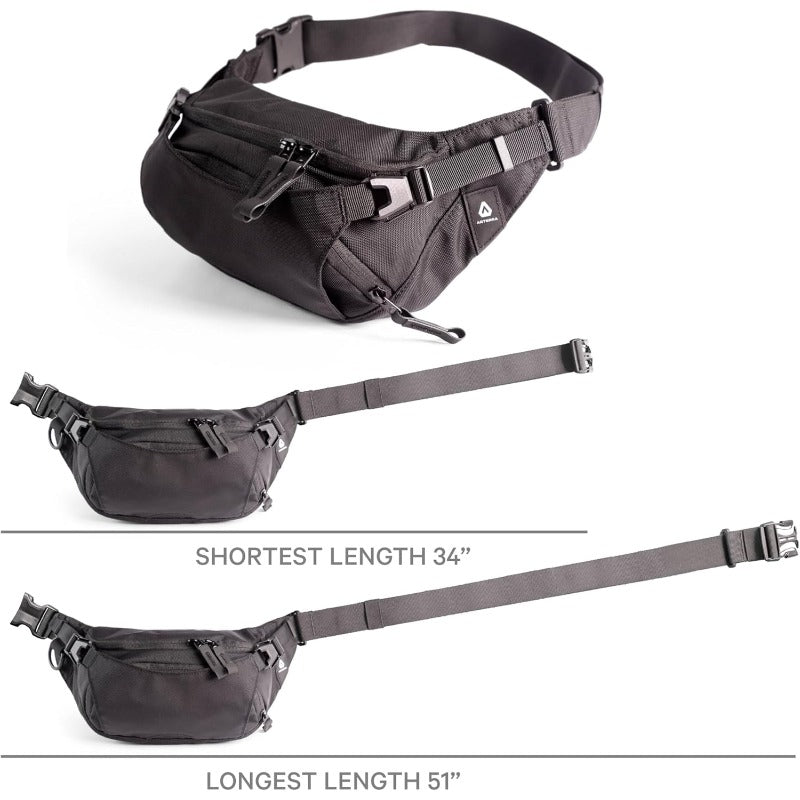 Ultralight Fanny Pack Crossbody Belt Bag for Men and Women Compact Waist Pack Sling for entials Expandable External Carry with Falcon Wing WaterResistant for Outdoor Travel and Everyday