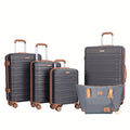 6pcs Luggage Sets with Duffel Bag And Toiletry Bag, Hardside ABS Carry-on And Checked Suitcase Set with TSA Lock, 360° Double Spinner Wheels