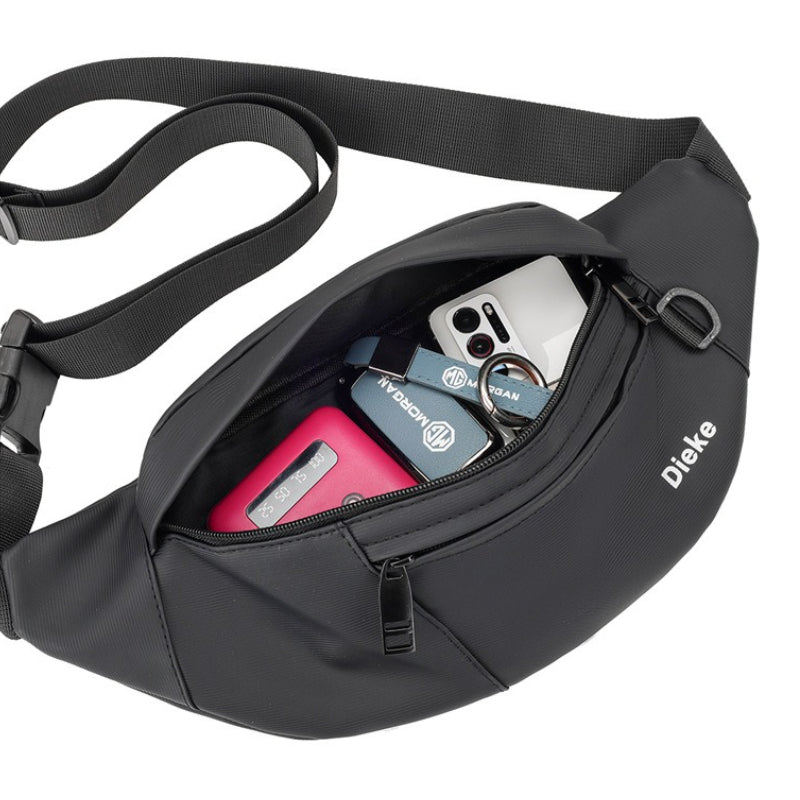 1pc Large-Capacity Lightweight Belt Bag with Multi-Layer Compartments & Adjustable Strap - Hands-Free Messenger Bag