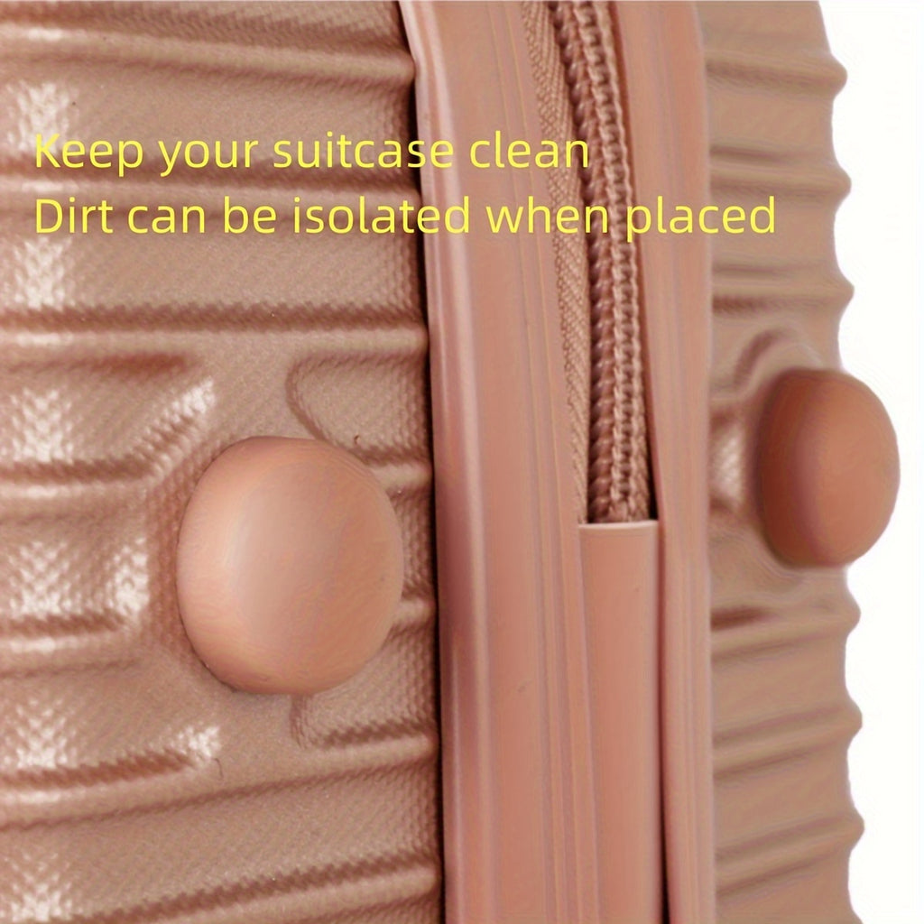 14-Inch Vintage Lightweight Carry-On Suitcase with Combination - Small Travel Luggage, Zipper Closure & Shoulder Strap, Multifunctional Portable Case - Compact Airplane Cabin Bag