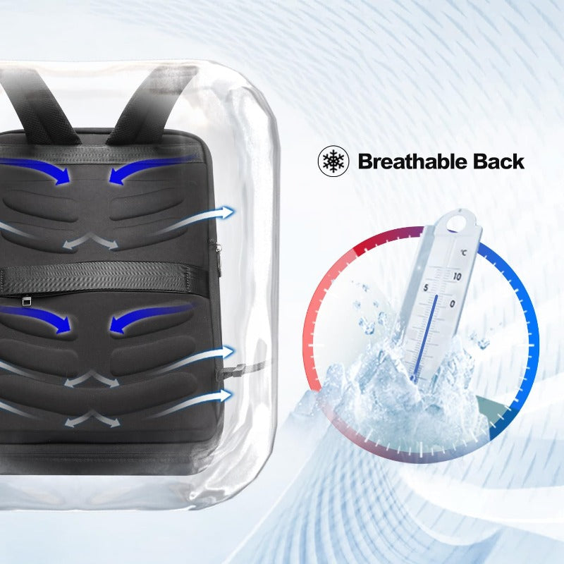 Hard Shell Laptop Backpack for Men | 17.3 inch Gaming Backpack, Anti Theft, Expansion, Light Slim, Black, USB, 15.6 Rucksack