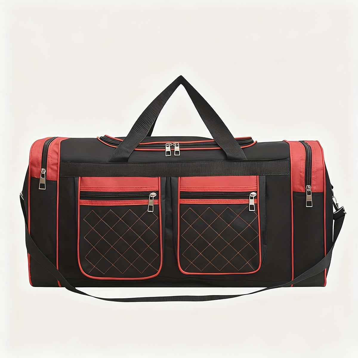 Large Capacity Travel Duffel Bag For Men & Women-Heavy-Duty Gym Bag With Multi-Pocket Design, Adjustable Shoulder Strap & Zipper Closure