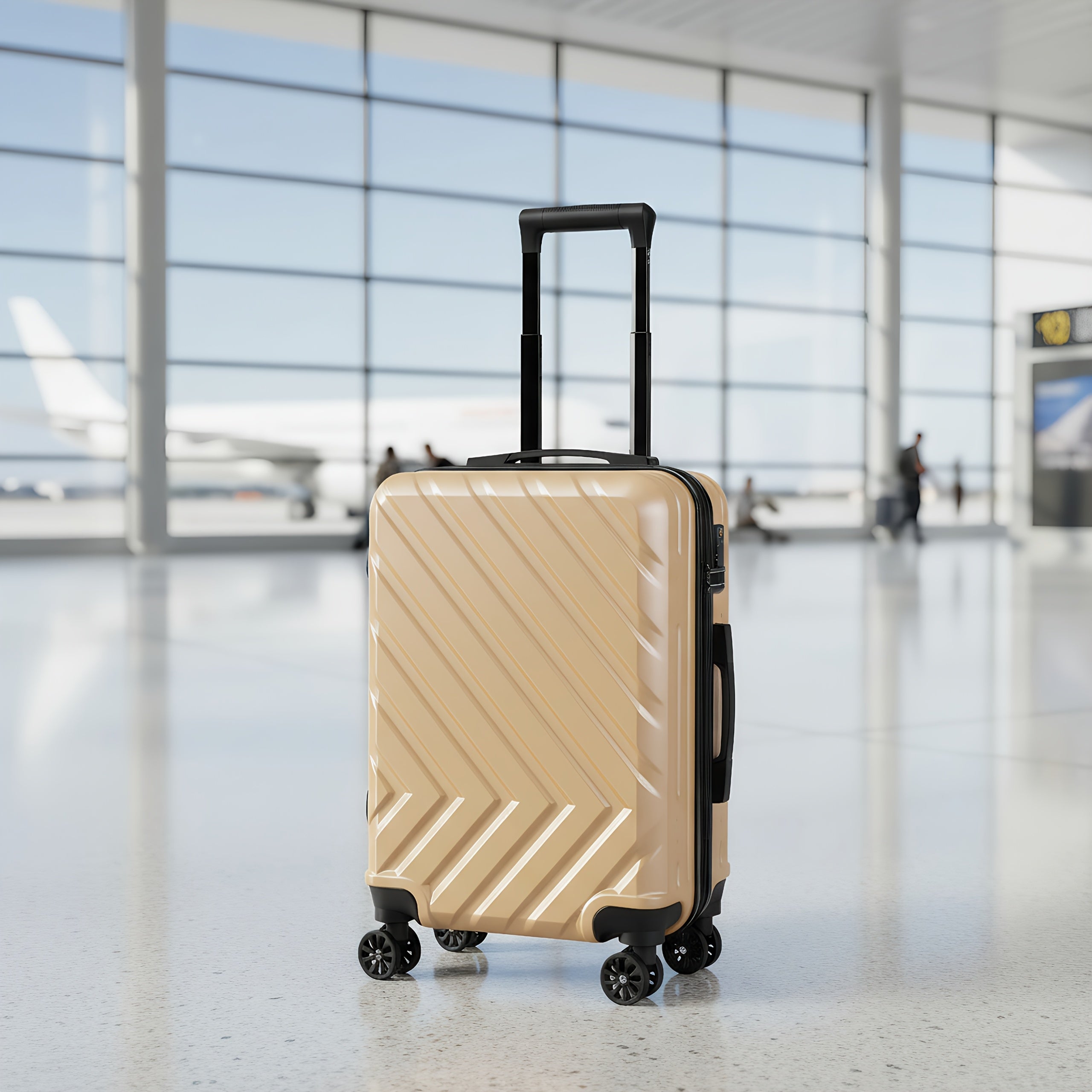 20-inch Lightweight Carry-on Suitcase, Made Of PC And ABS, Hard-shell Lightweight Suitcase with 4 Universal Wheels, TSA Lock, Travel Carry-on Luggage, Approved By Airlines, Hard-shell Suitcase with Swivel Wheels