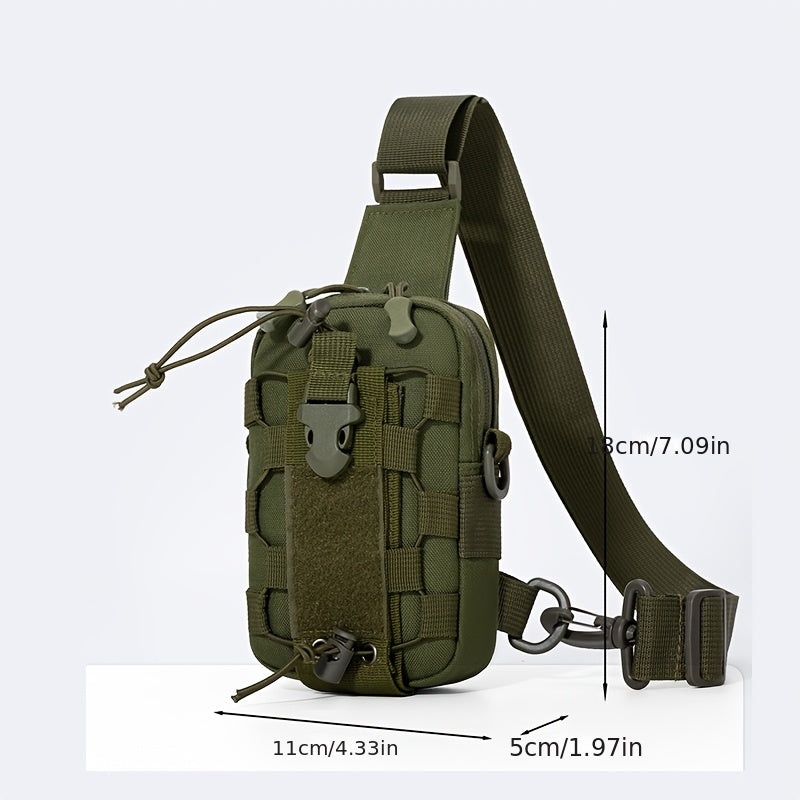Men'S Tactical Chest Bag | Multi-Functional, Oxford Material, Ideal for Outdoor Activities, Commuting, Cycling, and Mobile Storage